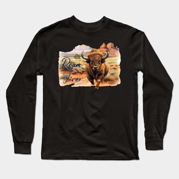 Roam Free Long Sleeve T-Shirt by KHarder Designs